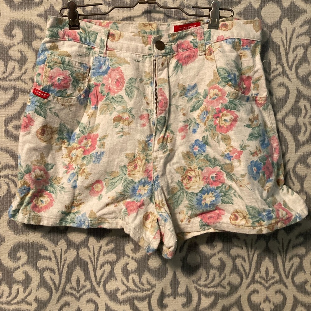 Vintage Pastel Floral Shorts